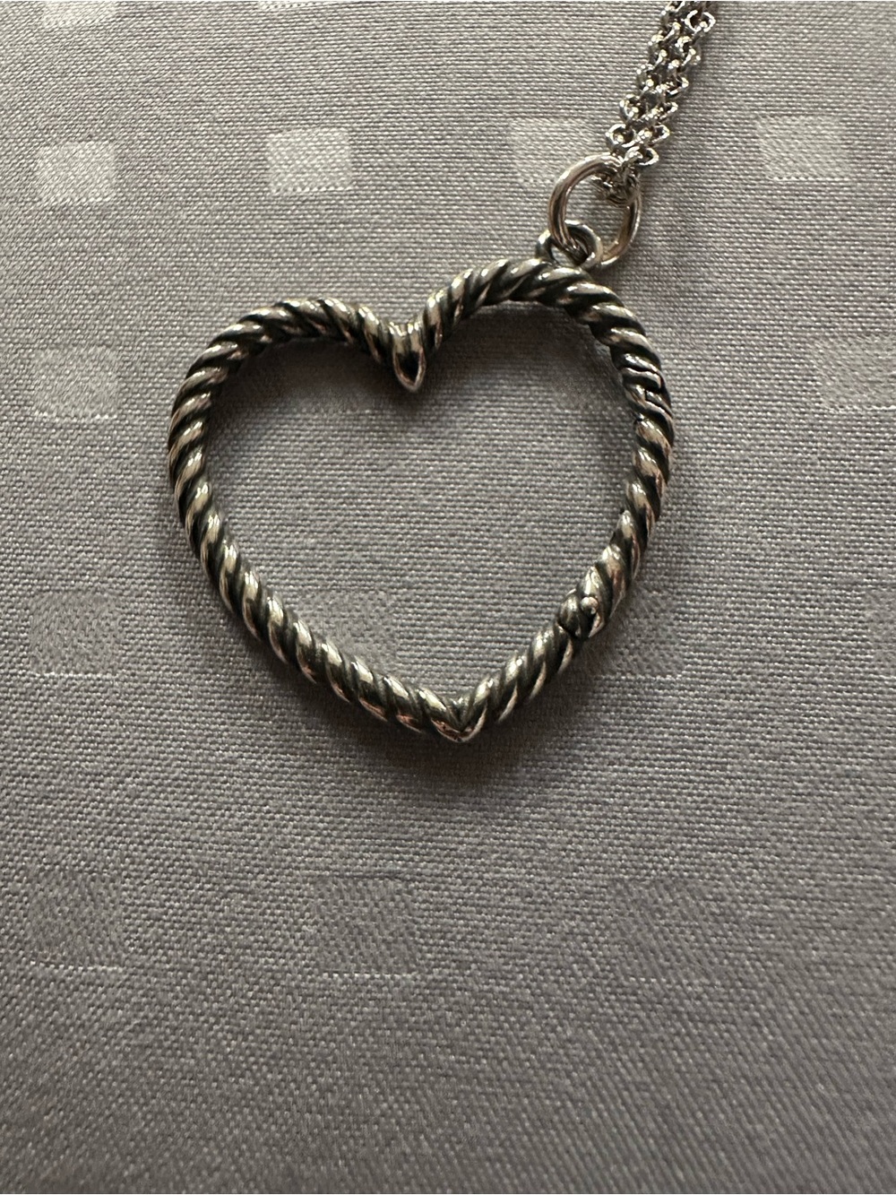Sterling Silver James Avery Changeable Heart Charm Necklace
